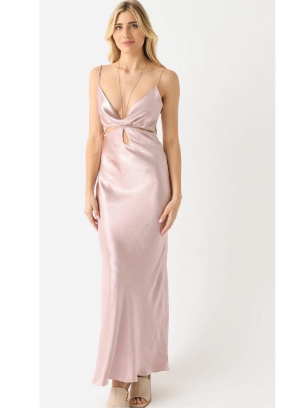 Anna October Hilary Liquid Pink Maxi Dress